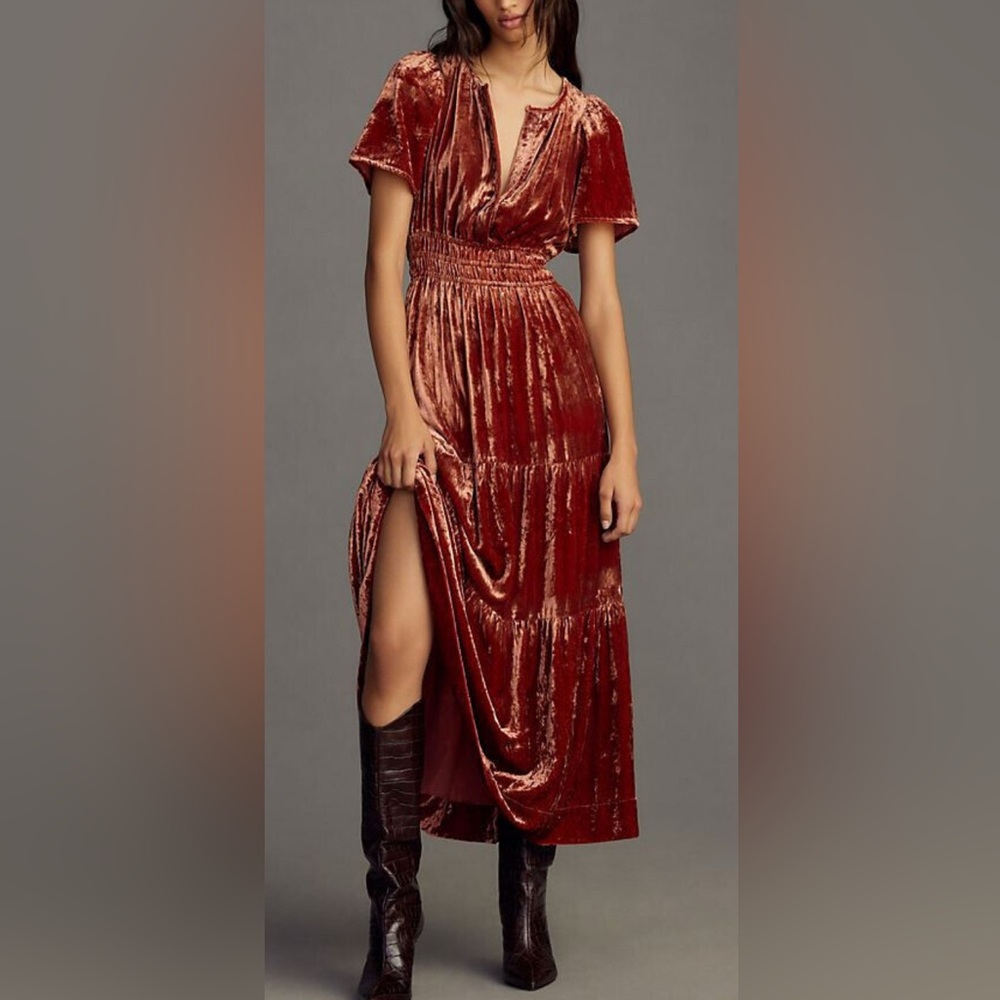 Anthropologie Somerset Maxi in Deep Auburn - Sz Med, Worn 1x